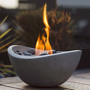 TerraFlame Wave Tabletop Fire Bowl - Graphite