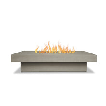 Load image into Gallery viewer, Novato 60&quot; Rectangle Propane Fire Table - Flint - Full Frontal View - Fire Lit