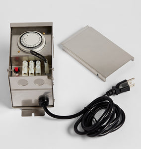Path Lighting Transformer Single Unit - Opened To Show Internal Wiring Components - On Back
