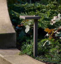 Load image into Gallery viewer, Hamlin LED Path Light, One Bronze Light on Display to the Side of a Walkway, At The Base Of Stairs, In A Garden