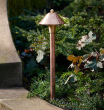 Load image into Gallery viewer, Saratoga LED Path Light Single Copper Light Featured On A Path In A Garden