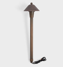 Load image into Gallery viewer, Saratoga LED Dark Bronze Single Path Light - Full Frontal View