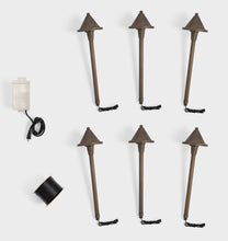 Load image into Gallery viewer, Viola LED Dark Bronze Set Of 6 Path Lights With One 75 Watt Transformer And 250 Feet of Wire